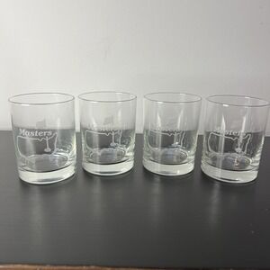 Masters Augusta‎ National Double Old Fashioned Glasses Set Of 4 Preowned No Box